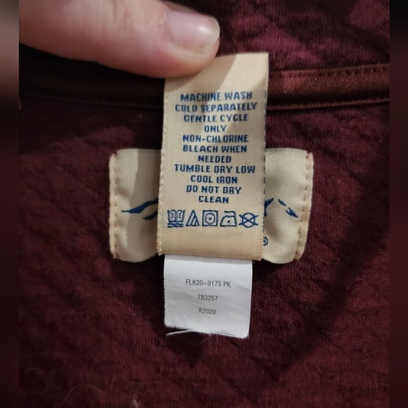 Blue Mountain 1/4 zip pullover sweater | Woman's Large | Maroon | - Picture 3 of 7